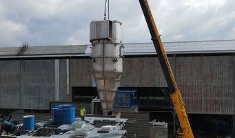 Natte roestvrijstalen cycloon voor stofonderdrukkingstechnologie van de scheidingslijn, autorecycling