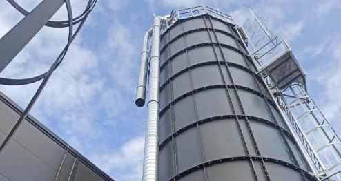 Sawdust and woodchip silo production