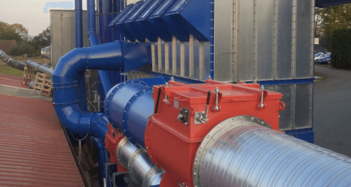 Filtration device for sawdust extraction