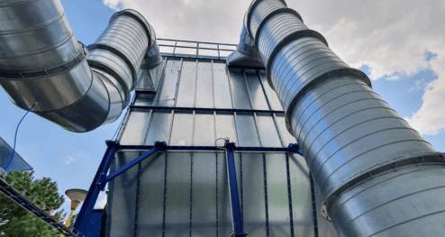 Dust extraction in pellet production