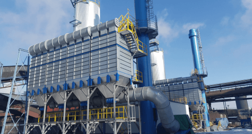 Dust extraction in ironworks