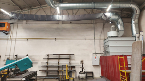 Spatial extraction of the welding room