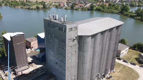 Aspiração do silo de cereais